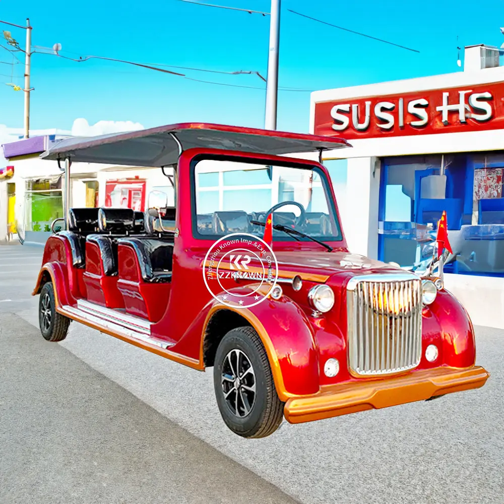 2024 8 personas pasajeros de lujo turismo clásico eléctrico Vintage modelo coche chino barato coche eléctrico