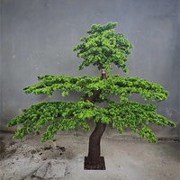 FL-801 Grüner Künstlicher Kiefern-Bonsai für Innen/Außen, Heim-Terrasse, Garten-Dekoration für Abschlussfeiern