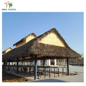 Cháy tổng hợp thatch mái gazebo pergola Palm lá thatch lợp nhựa palapa thatch