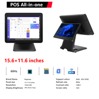 Système de point de vente à double écran personnalisé J6412, caisse enregistreuse pour commerce de détail, machine de paiement POS, terminal POS tout-en-un