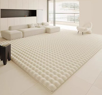 Superweicher Teppich mit Blasendesign, Kunstfell-Teppich für Wohnzimmer, Schlafzimmer, Heimbereich, Kunstfell-Blasenteppich