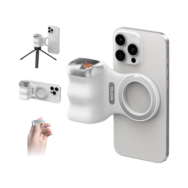 Magnetic Phone Camera DSLR Style Shutter Grip Detachable Wireless Shutter Button 1/4\" Screw Comfort Wireless Remote Control