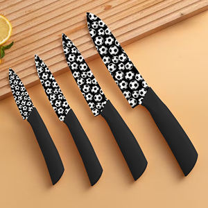 Livraison gratuite Ensemble de 4 couteaux pliants en céramique Ambidextres Revêtement antiadhésif Design luxueux Manche en plastique Multi-usages - Product Image 5