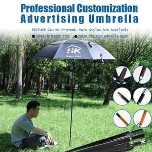Wholesale Custom logo 54/62/68/72 Inch Fiberglass Umbrella Business Windproof and Rainproof for Beach Outdoor Strong Umbrella - Product Image 4