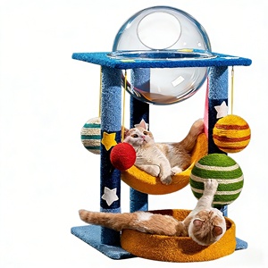 Arredo per animali domestici all'ingrosso ecologico: Albero da arrampicata con sisal, casetta e torre tiragraffi per gatti e gattini - Product Image 2