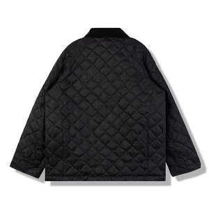 Automne hiver nouveauté manteau matelassé classique de Style britannique rétro Gentleman imperméable léger tricoté mince chaud - Product Image 5