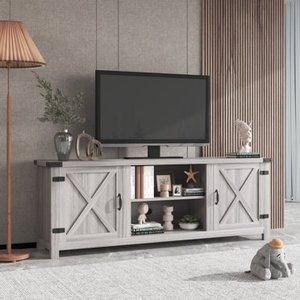 Unidad de consola de televisión de diseño moderno, mesa de centro de entretenimiento, mueble de madera para sala de estar, soporte de TV - Product Image 6