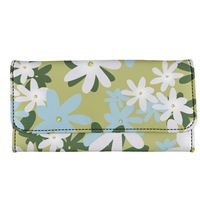 Dompet Panjang Lipat Tiga Bergaya Kapasitas Besar Motif Kartun, Penutup Kancing Khusus, Anti RFID, Unisex