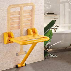 Asiento de ducha plegable con reposabrazos, Banco de ducha montado en la pared para personas mayores - Product Image 4