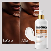 Lotion Corporelle Éclaircissante Santino 7 Jours au Glutathion et Niacinamide – Hydratation Longue Durée Non Grasse pour Peaux Foncées et Zones Sombres