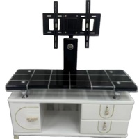 Meuble TV style moderne, support TV rotatif avec rangement pour salon