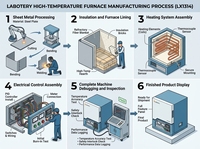 Horno de Mufla Eléctrico Vertical Pequeño de Laboratorio con Cámara SIC, 1400°C, para Recocido, en Oferta