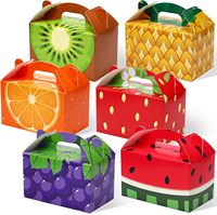 Boîtes à dragées sur le thème des fruits d'été, emballages pour bonbons avec motifs ananas, fraise, pastèque, orange, raisin, kiwi