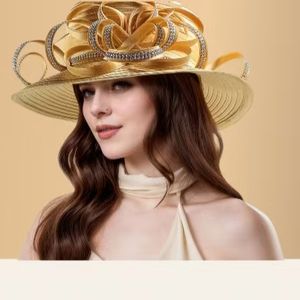 Chapeau cloche en satin pelucheux pour femmes, robe de cérémonie, fascinateur floral, fête du thé, été, plage, mariage - Product Image 2
