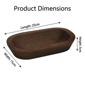 Bol à pâte en <span class=keywords><strong>bois</strong></span> polyvalent, <span class=keywords><strong>plateau</strong></span> décoratif pour la fabrication de bougies, rangement de cadeaux de mariage, décoration de cuisine et salle de bain style ferme, vente en gros - Product Image 2