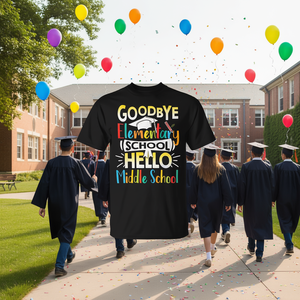 Adieu l'école primaire, bonjour le collège - T-shirt du dernier jour pour les étudiants diplômés - Product Image 3