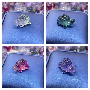 Vente en gros de beauté naturelle Fluorite petits accessoires GemsStone CABS & CUTTING Handiwork Ring Diy - Product Image 1