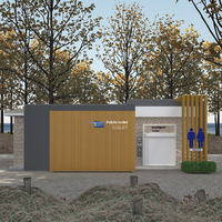 Toilettes portables de luxe haut de gamme au design moderne, respectueuses de l'environnement, pour parcs paysagers extérieurs, chantiers de construction, aires de jeux