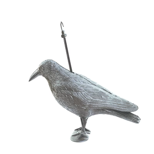 Estatua de <span class=keywords><strong>Cuervo</strong></span> de Plástico con Plumas Negras, Simulación Realista, Decoración Ecológica para Jardín - Product Image 1