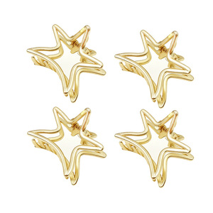<span class=keywords><strong>Pinces</strong></span> à cheveux en métal filigrane Star 4.5CM pour tenir les queues de cheval <span class=keywords><strong>pinces</strong></span> à cheveux en alliage de Zinc Barrettes Clips - Product Image 5