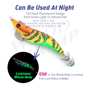 Fuhui Qualità Giapponese EGI Silicone 2.5# 3.0# 3.5# Gamberetti <span class=keywords><strong>Artificiali</strong></span> da Nuoto Esche <span class=keywords><strong>per</strong></span> Totano Seppia con Gancio 6 Colori Richiamo da Pesca - Product Image 5