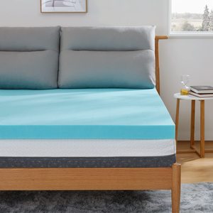 Plush 3 Inch Gel Infused Memory Foam Mattress Topper Ventilated Soft Regulate Temperature Mattress Pad
