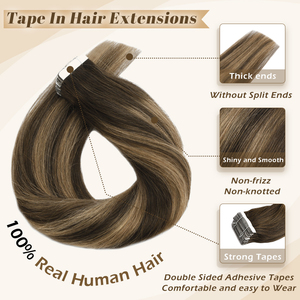 Oem sang trọng giá thấp hơn nhà máy trực tiếp không-remy Trung Quốc tóc thẳng Băng Ins phần mở rộng 20inch tùy chỉnh màu sắc máy đôi - Product Image 4