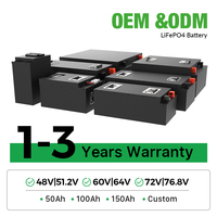 بطارية XFSD 60V100Ah ليثيوم فوسفات الحديد (LiFePO4) ذات الدورة العميقة مع نظام إدارة البطارية المدمج (BMS) وتوافق الجهد العالي للرافعات الشوكية/الدراجات النارية الصغيرة