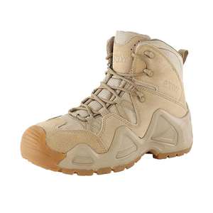 Bottes de randonnée vintage ESDY, imperméables, respirantes, avec soutien de la voûte plantaire, dessus en cuir de vache/mesh, semelle intermédiaire en TPU, semelle extérieure en caoutchouc, légères - Product Image 1