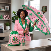 Kit de couture personnalisé OEM avec logo rose et vert 1908, souvenir de sororité grecque, ensemble de cadeaux pour collégiennes