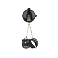 Jouets sexuels BDSM de contrainte, menottes en cuir avec ventouses puissantes, menottes en peluche, jeu de rôle intime pour couple, jouets coquins