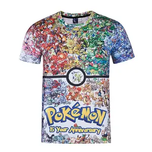 2019 mannen 3d custom design sublimatie gedrukt oem digital print t-shirt