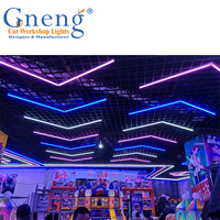 Lumière hexagonale LED personnalisée, luminaires de plafond modernes, lumière d'atelier automobile