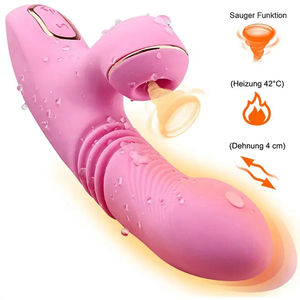 Vibratore Telescopico a Suzione Termica per Donne, Stimolatore Clitorideo e Punto G, 7 Velocità di Vibrazione, Impermeabile IPX7, Ricaricabile USB - Product Image 1