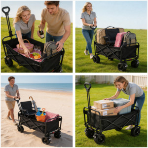 Direct Factory 400L Pickup Style <b>Camping</b> Wagon 40HQ FCL Only 12-Bearing Heavy Duty Utility Trailer with 120cm Extended Tailgate - Product Image 2