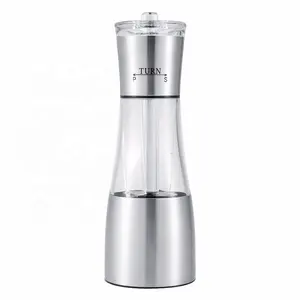 2In1 Stainless Steel Salt And Pepper Mill Ceramic Rotor ABS Body Spice Salt and Pepper Grinder Kitchen Accessories Cooking Tool
