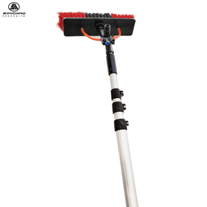 Brosse de nettoyage télescopique à long manche en aluminium pour <span class=keywords><strong>vitres</strong></span> commerciales et panneaux solaires, alimentée en eau - Product Image 6