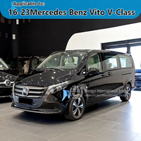 Calandre avant noir brillant pour Mercedes Vito V-Class W447 2016-2023, style GT, barres verticales, remplacement direct
