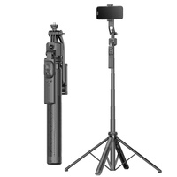 Perche à selfie pour téléphone portable C17, trépied en alliage d'aluminium, suivi intelligent IA, anti-tremblement, caméra rétractable panoramique-élevable entièrement automatique
