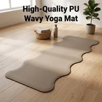 Tapis de yoga épais et ondulé en PU et caoutchouc naturel, antidérapant et absorbant les chocs, pour Pilates et exercices à domicile ou en studio – Vente en gros