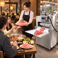 Machine à trancher la viande congelée, 120 tranches/min, épaisseur réglable de 0 à 60 mm, coupe-viande pour hot pot, idéal pour les restaurants