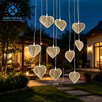 Guirlandes lumineuses LED en forme de cœur Anpu romantiques, classées IP65, pour la décoration extérieure de mariages, de fêtes et de jardins