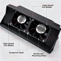 Motorrad Dual-DC-Controller Kühlventilator-Set mit Schalter, ABS-Gehäuse, wasserdichter Stecker für Surron Ultra Bee Elektro-Dirtbike