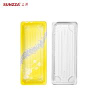 Sunzza paquete personalizado desechable de plástico de grado alimenticio caja de sushi PET blister contenedor de embalaje de sushi