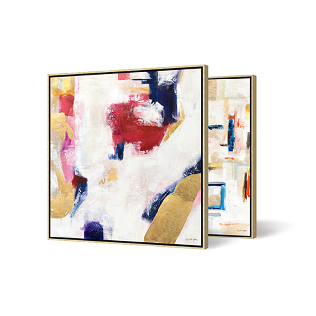 Artist Hand Painted Warm Tones Framed Canvas Wall Art Modern Painting in Oil for Home Living Room Wall Art Decoration
