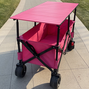 Carrito Plegable con Dimensiones <span class=keywords><strong>de</strong></span> 110x60x60 cm, Mesa Grande, Toldo, Capacidad <span class=keywords><strong>de</strong></span> Carga <span class=keywords><strong>de</strong></span> 200 kg, para <span class=keywords><strong>Camping</strong></span> y Servicio <span class=keywords><strong>de</strong></span> Comida - Product Image 4