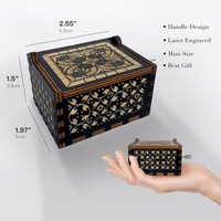 Boîte à musique en bois à manivelle de Game of Thrones - Rétro 18 notes Caja Musical Navidad Cadeau festif
