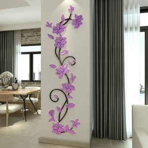 Autocollant mural en acrylique pour la décoration de la maison, autocollants imperméables, rose décorative, fond de salon, autocollant mural 3D - Product Image 4