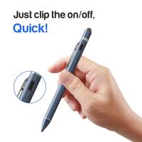 Stylet numérique capacitif en aluminium à détection active 2-en-1 avec pointe passive 2-en-1 pour tablettes et téléphones à écran tactile