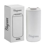 Tasse isotherme à double paroi 500 ml en acier inoxydable, bouteille d'eau de voyage, idéale pour le café – Meilleure vente